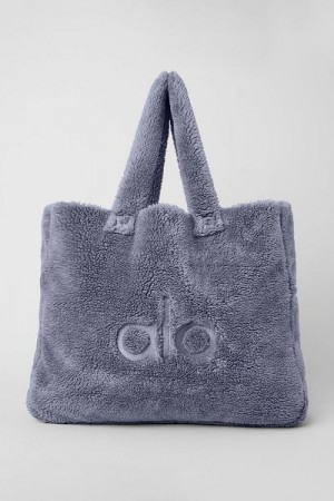 Bolsas Tote Alo Yoga Foxy Sherpa Accessories Azuis | 4325-LMUVK