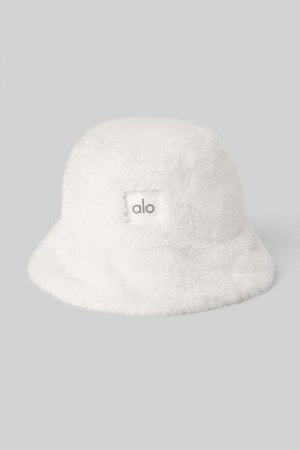 Chapéu De Balde Alo Yoga Faux Fur Accessories Branco | 5294-YXIRT