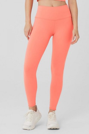 Leggings Alo Yoga 7/8 High-Cintura Airbrush Feminino Laranja | 2617-KDBLQ