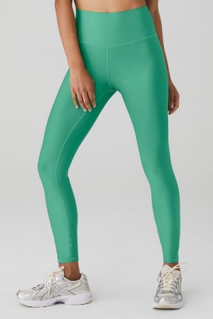 Leggings Alo Yoga 7/8 High-Cintura Airlift Feminino Verdes | 9153-QBUJL