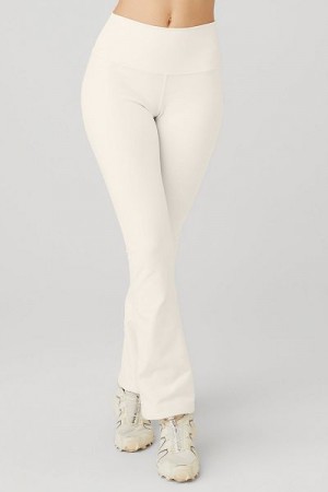 Leggings Alo Yoga Airbrush High-Cintura Bootcut Feminino Branco | 2046-XPOLQ