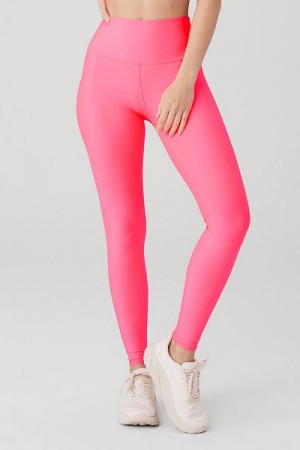 Leggings Alo Yoga High-Cintura Airlift Feminino Rosa Coral | 4152-WZDSK