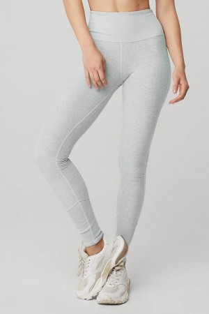 Leggings Alo Yoga High-Cintura Alosoft Lounge Feminino Cinzentas | 0145-FLZNK