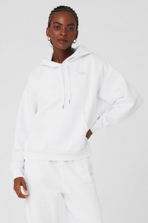 Moletom com Capuz Alo Yoga Accolade Feminino Branco | 8160-UKBWJ