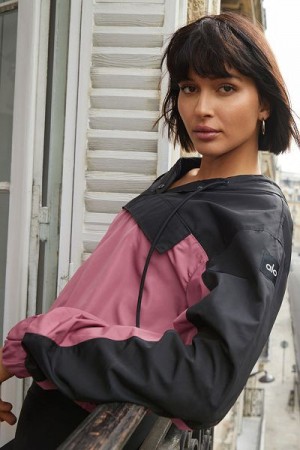 Moletom com Capuz Alo Yoga International Anorak Feminino Pretas Bordeaux | 0748-BSOJF