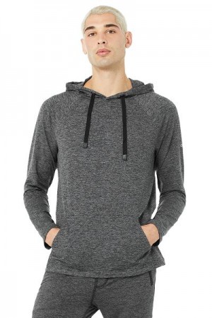 Moletom com Capuz Alo Yoga The Conquer Masculino Cinzentas Escuro | 3910-AEMJC