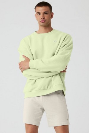 Pullovers Alo Yoga Accolade Crew Neck Masculino Verdes | 9082-XRHSF