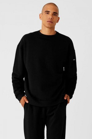 Pullovers Alo Yoga Chill Crew Masculino Pretas | 8192-QLHWB