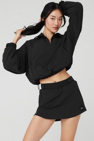 Pullovers Alo Yoga Cropped Elevation Coverup Feminino Pretas | 3052-VKCDE