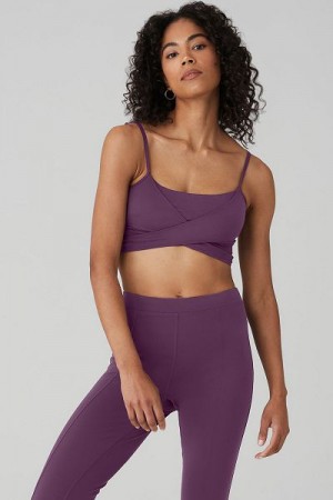 Sutiãs Alo Yoga Airbrush Enso Feminino Roxo Escuro | 7023-QPDCM