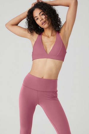 Sutiãs Alo Yoga Alosoft Show Stopper Feminino Bordeaux | 3940-EDIMX