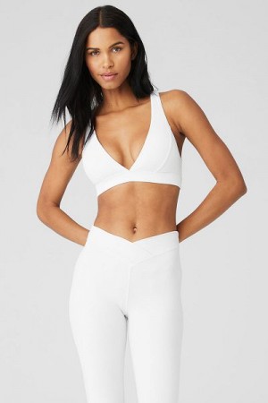 Sutiãs Alo Yoga Alosoft Show Stopper Feminino Branco | 2759-LTZHR