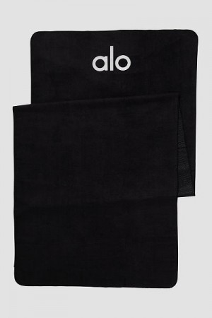 Toalha Alo Yoga Grounded No-Slip Accessories Pretas | 0346-NJPAY