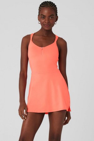 Vestido Alo Yoga Alosoft Showcase Feminino Laranja | 5761-GENMB