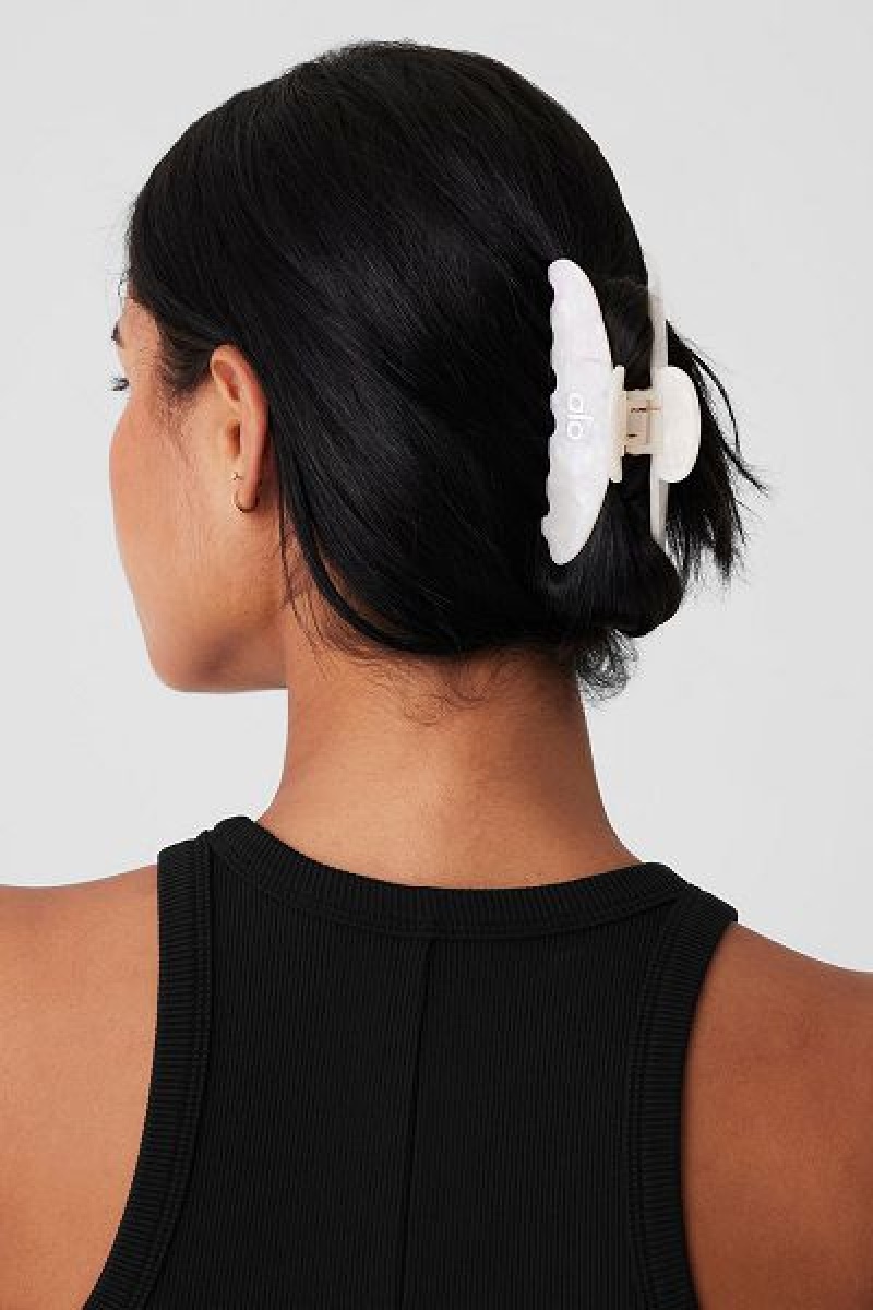 Acessórios De Cabelo Alo Yoga 90's Claw Clip Accessories Branco | 1052-XORUW