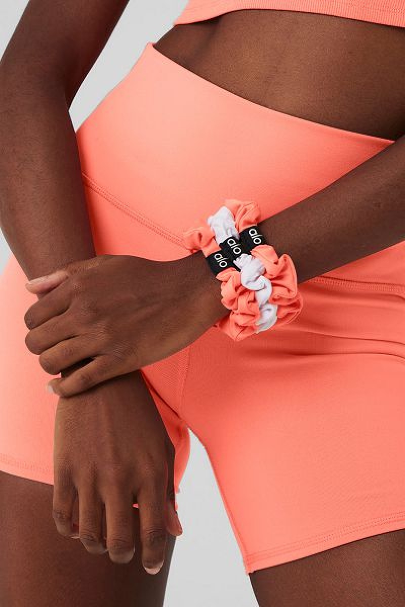 Acessórios De Cabelo Alo Yoga Fresh Mini Scrunchie (3-Pack) Accessories Laranja Branco | 9631-JUCGB