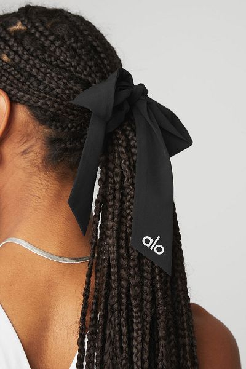 Acessórios De Cabelo Alo Yoga Love Knots Tie Scrunchie Accessories Pretas | 1904-MENAH