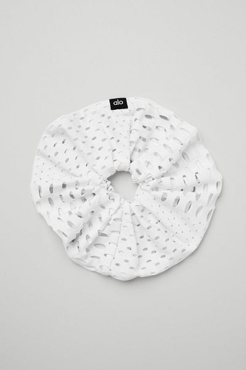 Acessórios De Cabelo Alo Yoga Mesh Haute Summer Scrunchie Accessories Branco | 3927-OWIJL