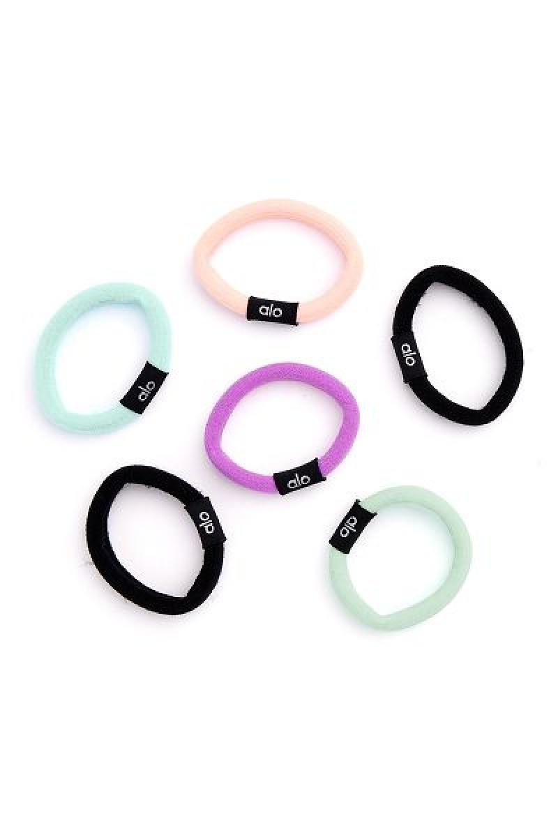 Acessórios De Cabelo Alo Yoga Untangled Hair Tie 6-Pack Accessories Multicoloridas | 8625-BVAJE