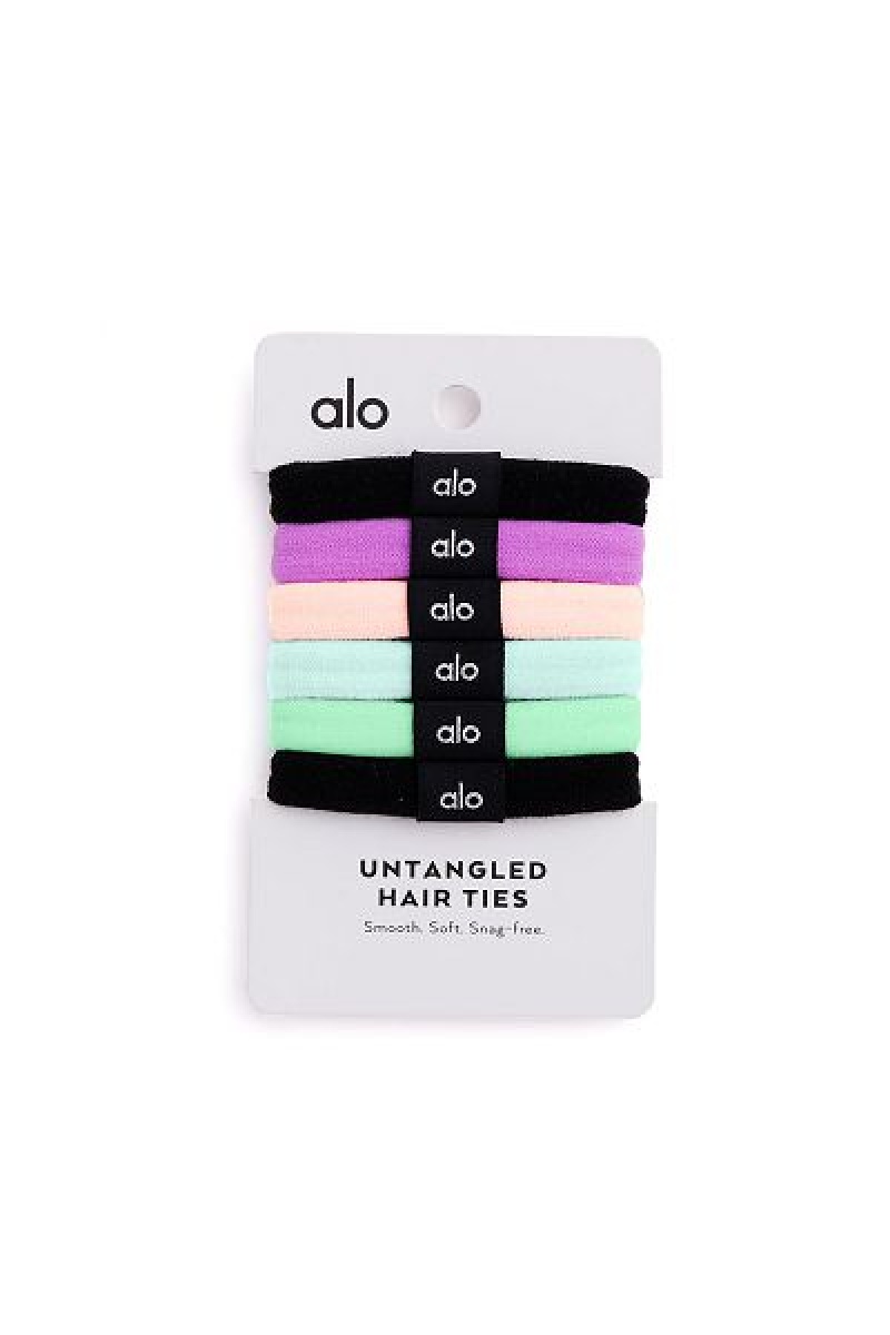 Acessórios De Cabelo Alo Yoga Untangled Hair Tie 6-Pack Accessories Multicoloridas | 8625-BVAJE