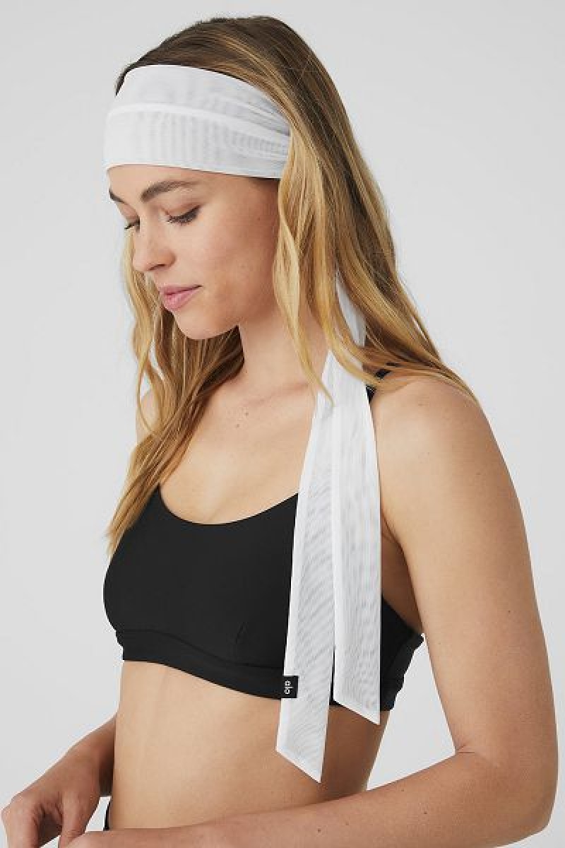 Bandolete Alo Yoga Fresh Mesh Tie Accessories Branco | 0214-QCZAE