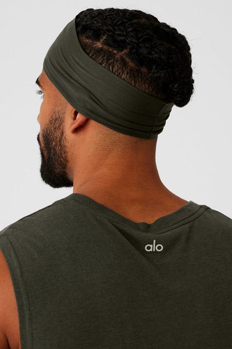 Bandolete Alo Yoga Performance Conquer Accessories Verdes | 9376-JYHCR