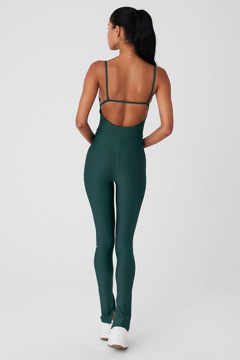 Body Alo Yoga Airlift Disco Daze Feminino Verdes | 5382-MKIAN