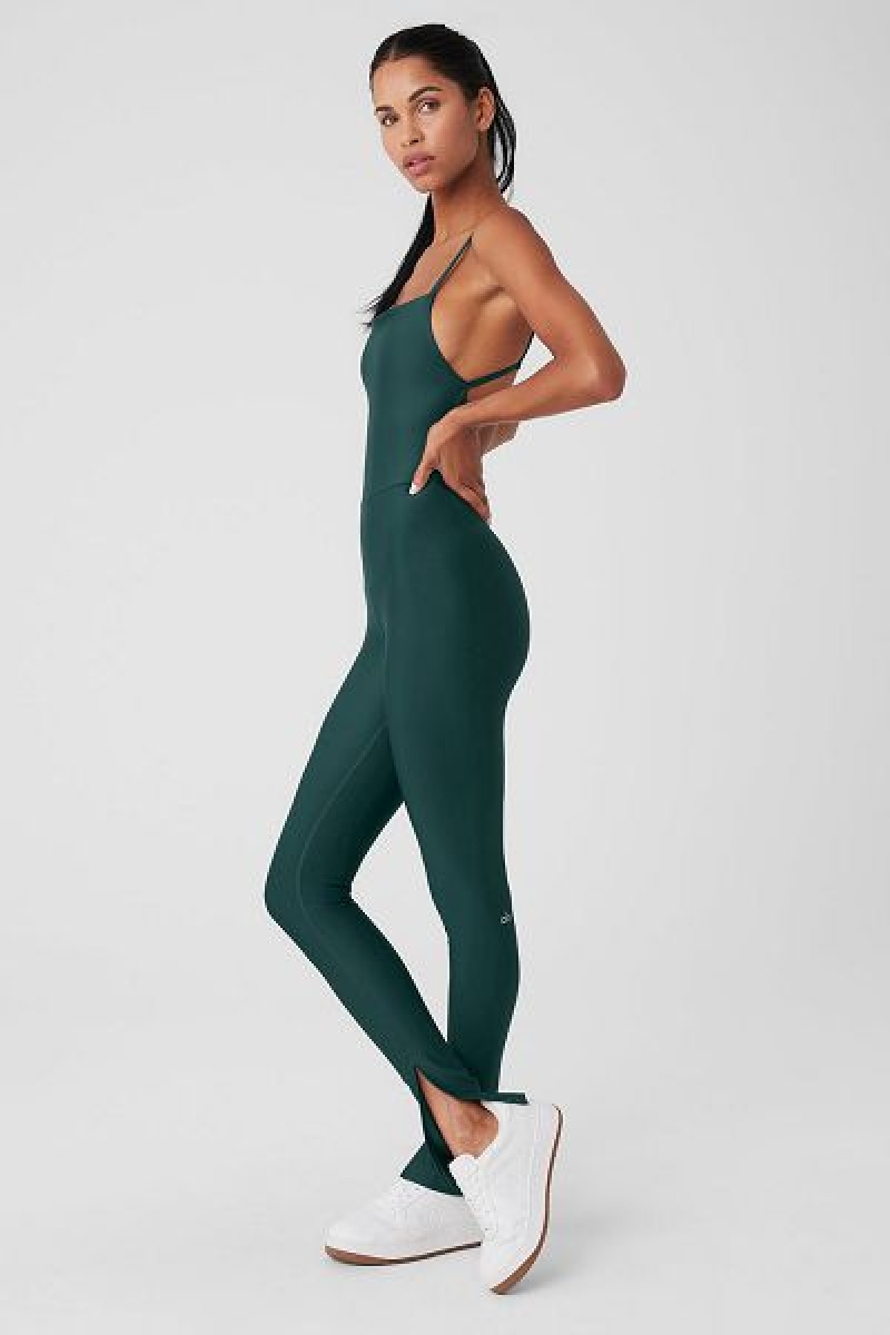 Body Alo Yoga Airlift Disco Daze Feminino Verdes | 5382-MKIAN