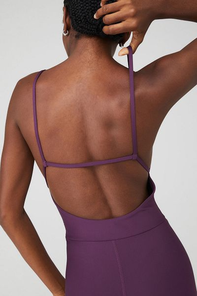 Body Alo Yoga Airlift Disco Daze Feminino Roxo Escuro | 8215-UWDFA