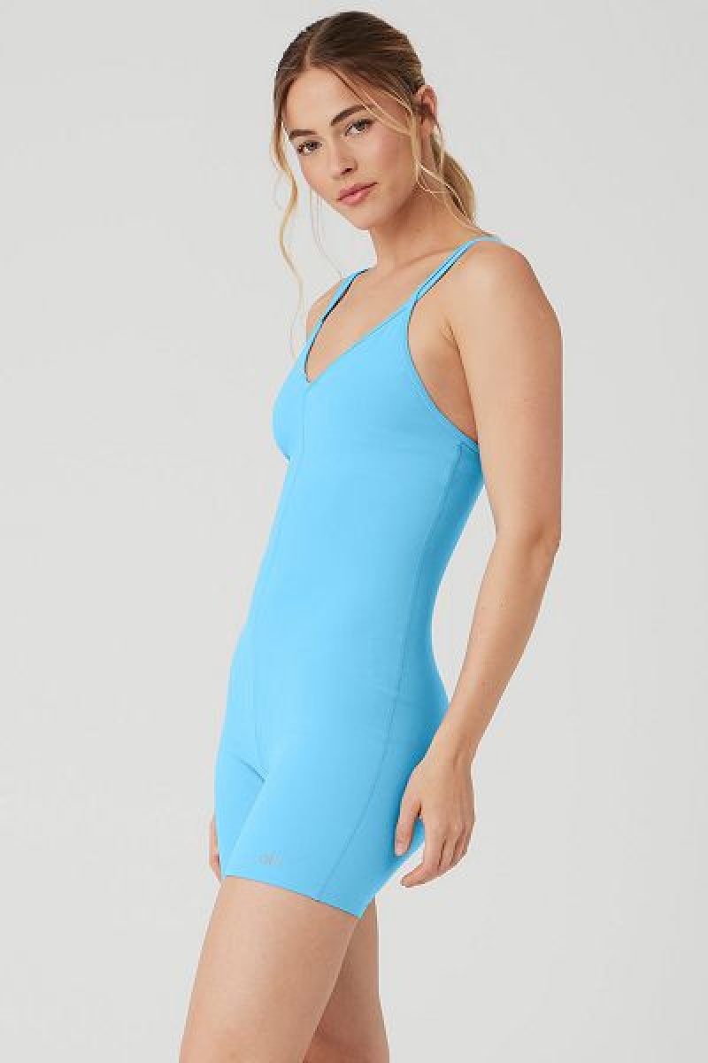 Body Alo Yoga Alosoft Suns Out Feminino Azuis | 2531-LUFHJ