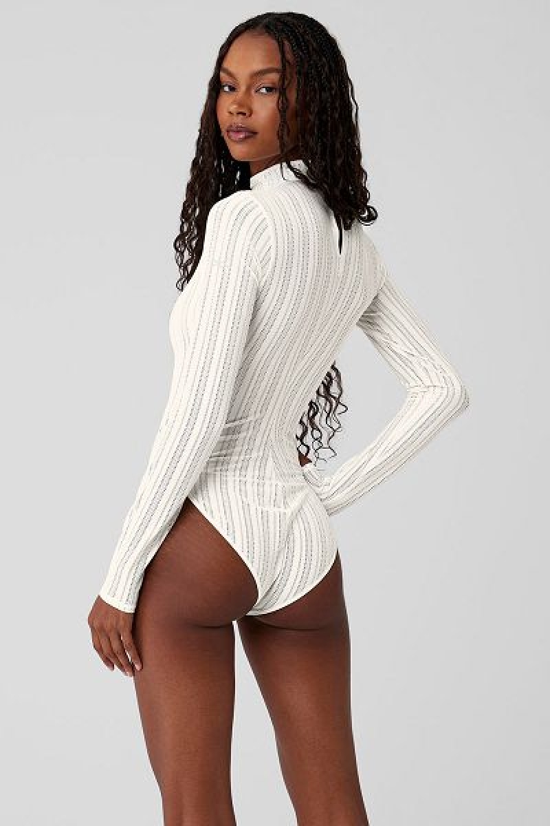 Body Alo Yoga Euphoria Long Sleeve Feminino Branco | 2597-AFTBD