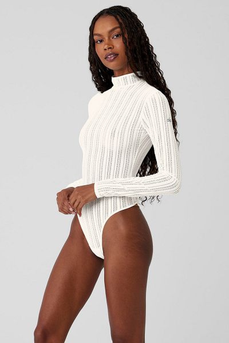 Body Alo Yoga Euphoria Long Sleeve Feminino Branco | 2597-AFTBD