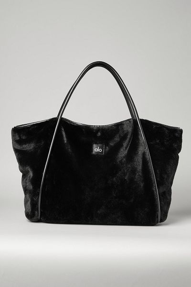 Bolsas Tote Alo Yoga Faux Fur Accessories Pretas | 9134-TQPVX