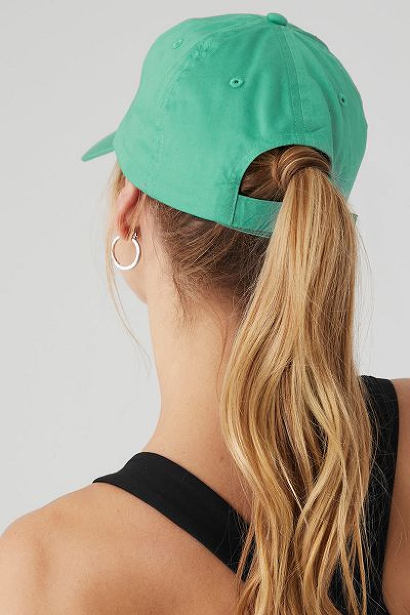 Boné Alo Yoga Off-Duty Accessories Verdes Branco | 3485-QWYSC