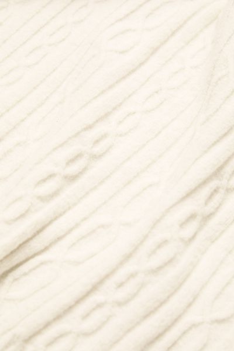 Calças Alo Yoga Cable Knit Inverno Bliss Feminino Branco | 6512-JCQXR