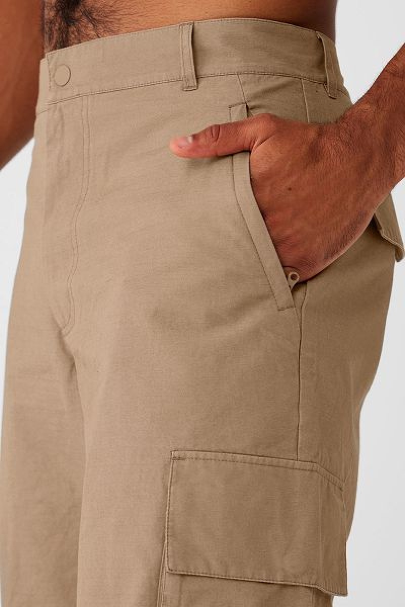 Calças Alo Yoga Cargo Ripstop Masculino Caqui | 4603-ICYBD