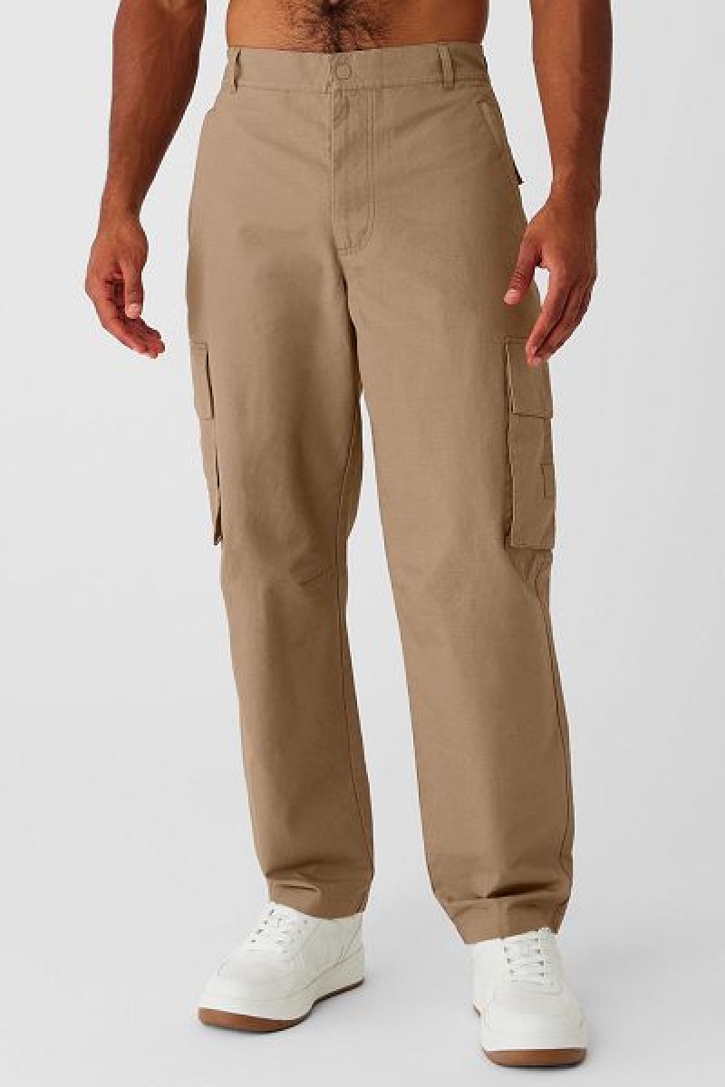 Calças Alo Yoga Cargo Ripstop Masculino Caqui | 4603-ICYBD