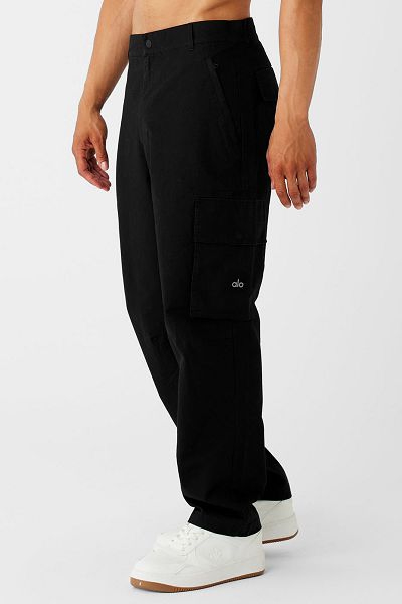 Calças Alo Yoga Cargo Ripstop Masculino Pretas | 1369-RTZON