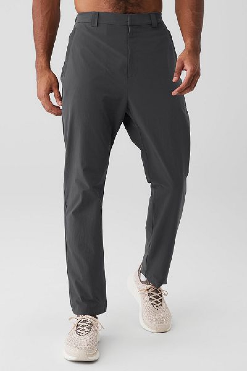 Calças Alo Yoga Co-Op Cropped Tech Masculino Cinzentas Escuro | 1825-DIHZQ