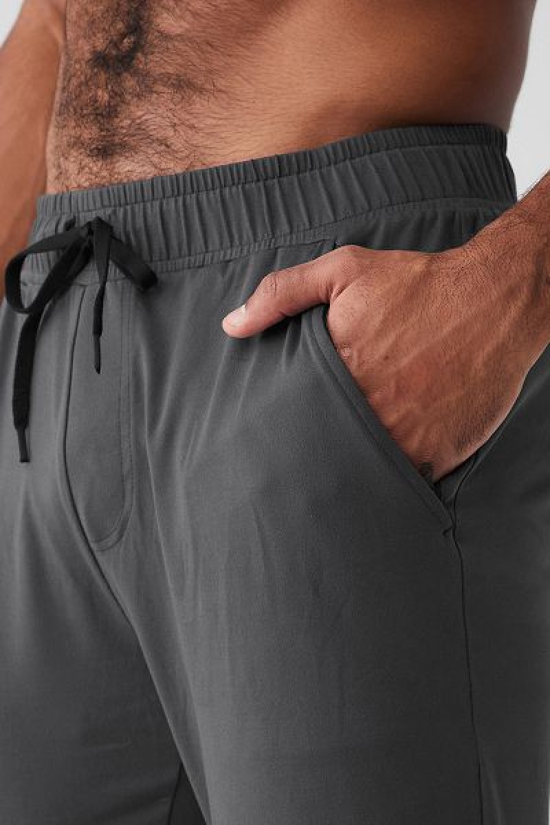 Calças Alo Yoga Conquer Pulse Masculino Cinzentas Escuro | 2956-BTQNS