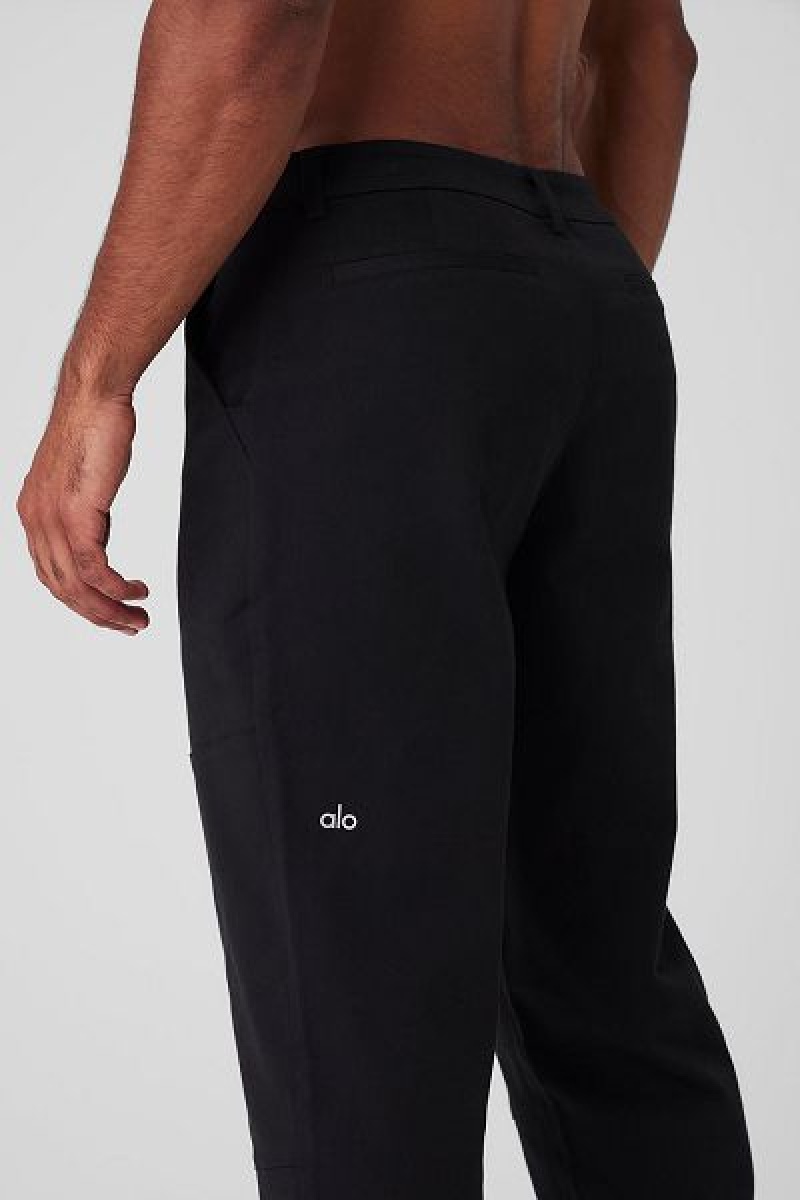 Calças Alo Yoga Edition Sueded Masculino Pretas | 4903-YQTXL