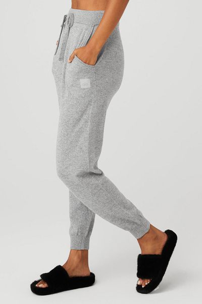 Calças Alo Yoga High-Cintura Cashmere Jet Set Feminino Cinzentas | 9685-AEJWP