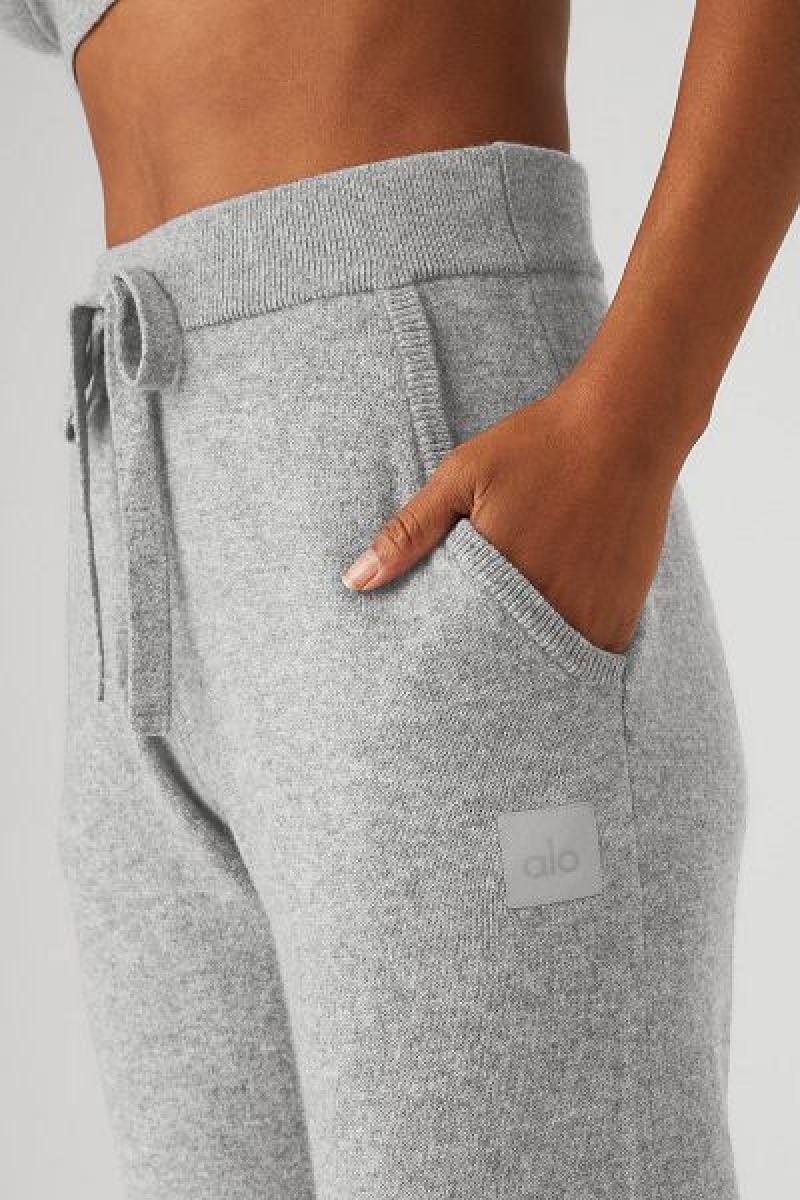 Calças Alo Yoga High-Cintura Cashmere Jet Set Feminino Cinzentas | 9685-AEJWP