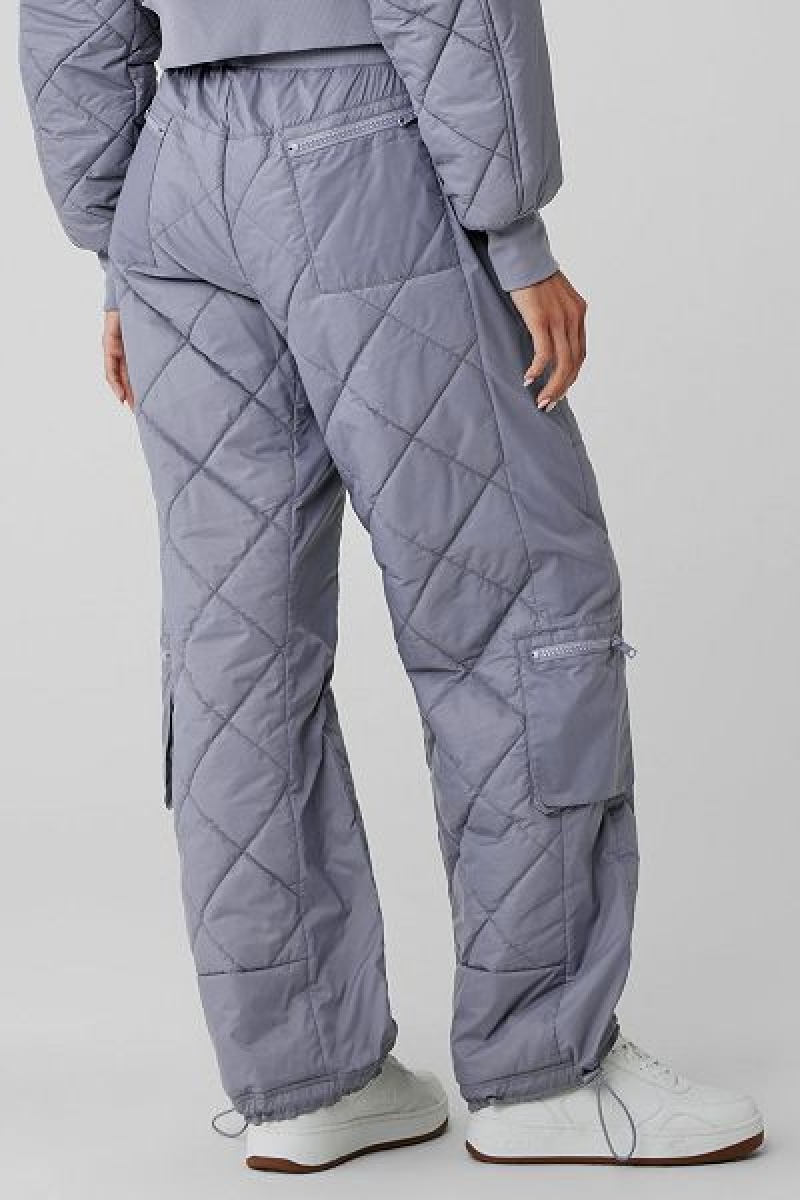 Calças Alo Yoga High-Cintura Snowrider Puffer Feminino Azuis | 2537-ZOFNS