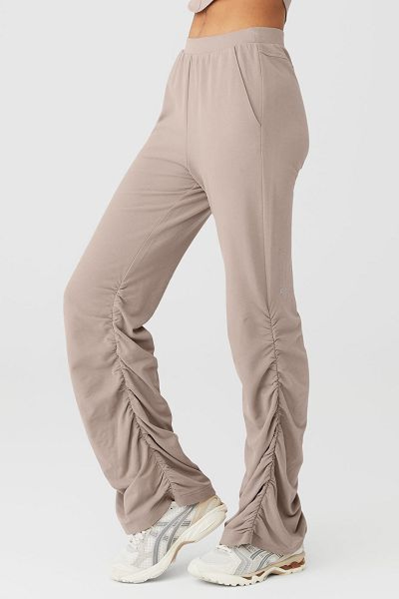 Calças Alo Yoga Ruched Soft Sculpt Feminino Cinzentas Marrom | 7409-QUYZI