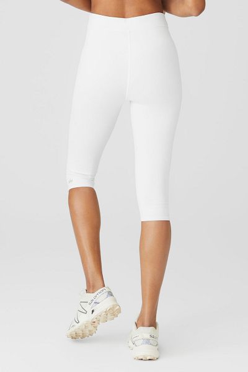 Calças Capri Alo Yoga Airbrush V-Cut Define Feminino Branco | 1084-XHOSG