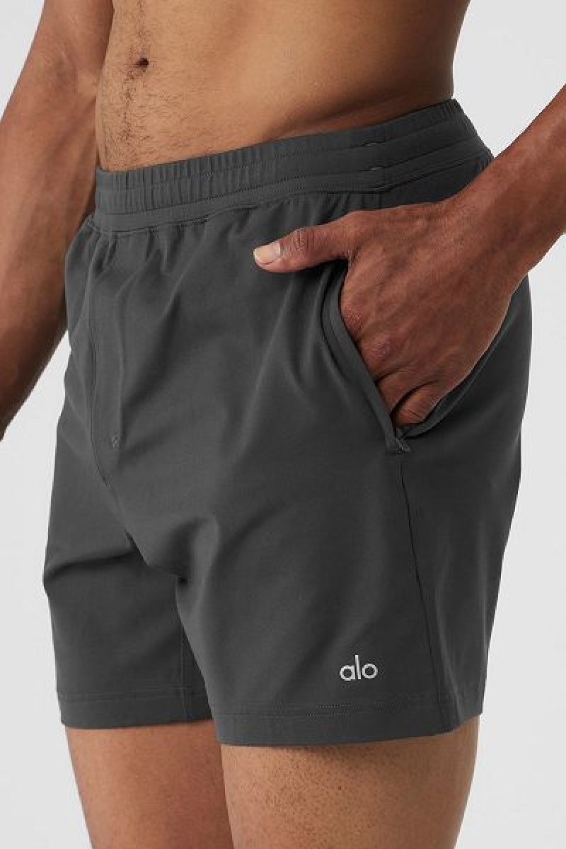 Calção Alo Yoga Conquer React Performance Masculino Cinzentas Escuro | 6423-HXUVF