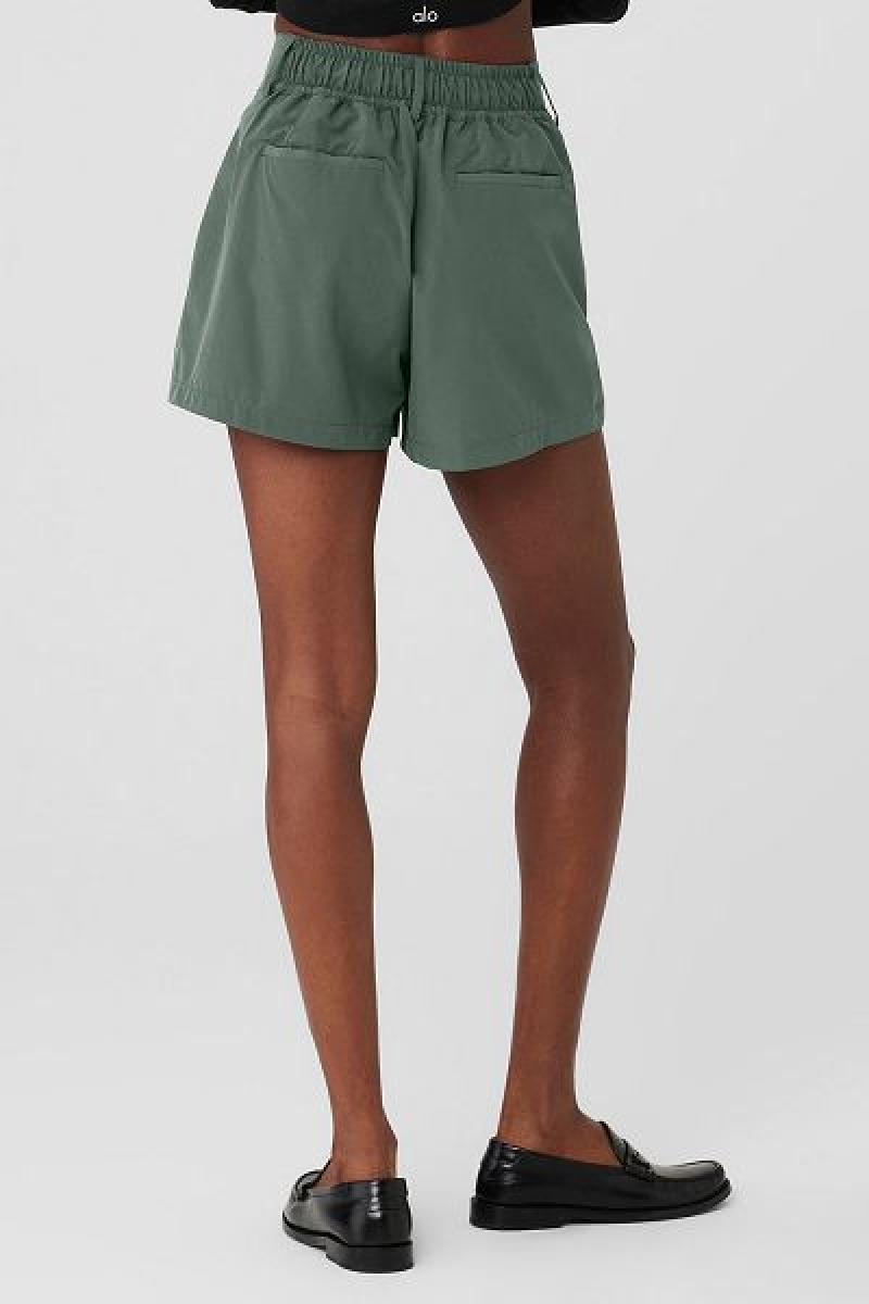 Calção Alo Yoga High-Cintura Status Trouser Feminino Verdes Escuro | 5710-BQHRV