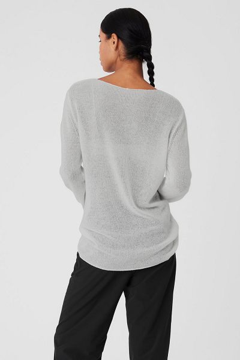 Camiseta Alo Yoga Cashmere Reform Long Sleeve Feminino Cinzentas | 8643-TNJID