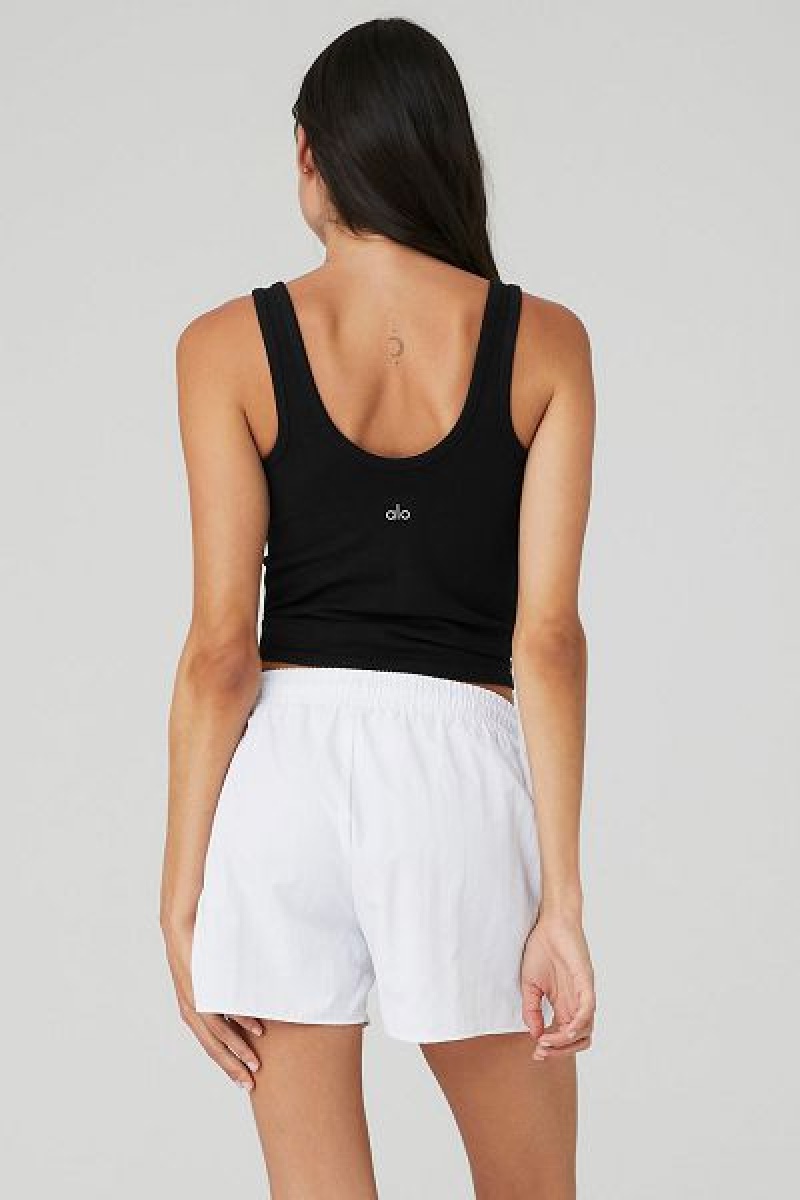 Camisetas Regata Alo Yoga Seamless Chosen Feminino Pretas | 8720-UIZOK